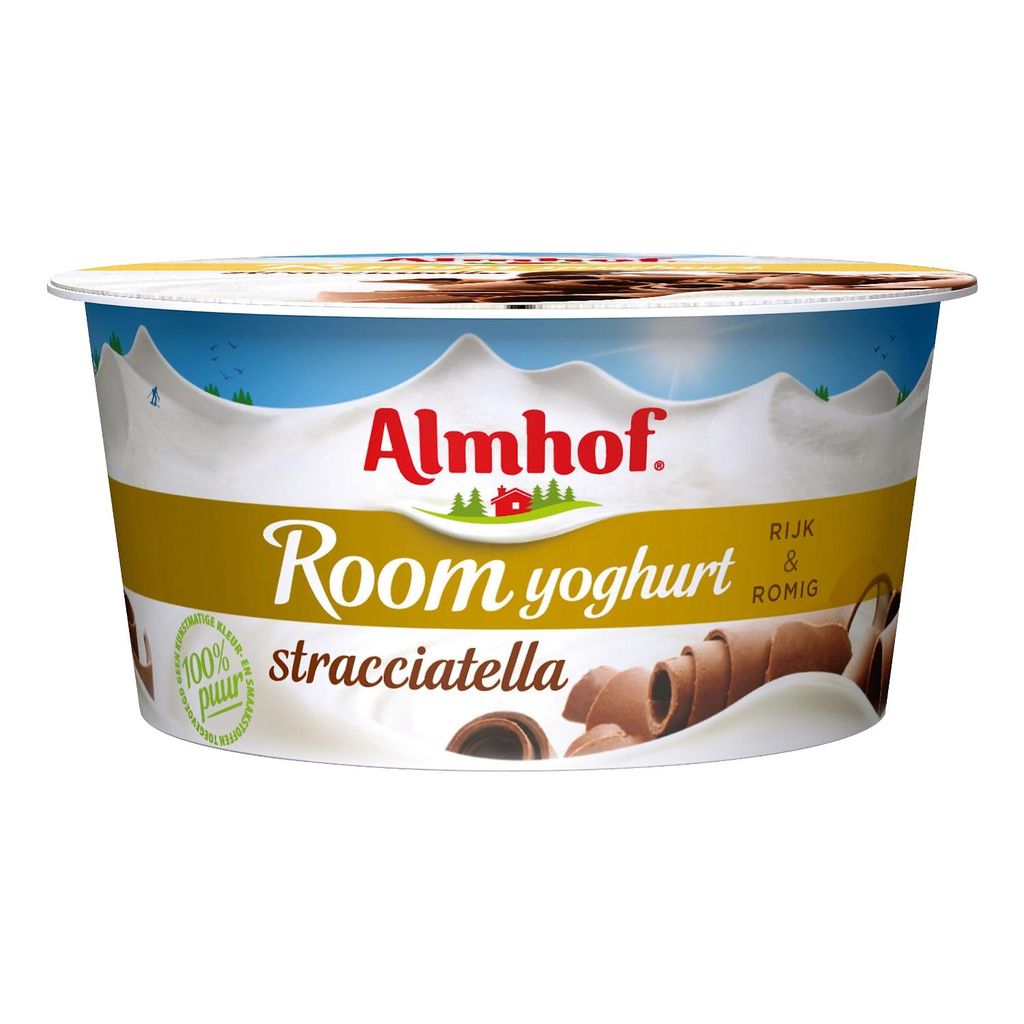 Almhof Roomyoghurt stracciatella 150gr