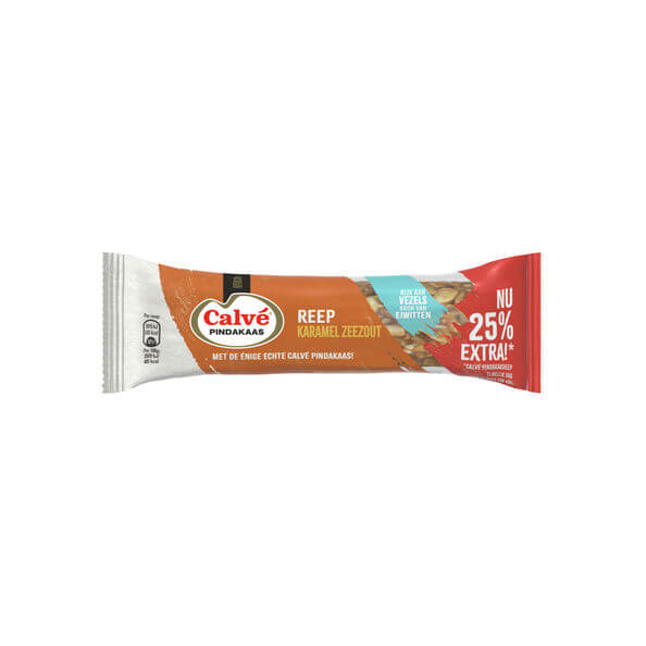Calve Pindakaasreep karamel zeezout 50gr