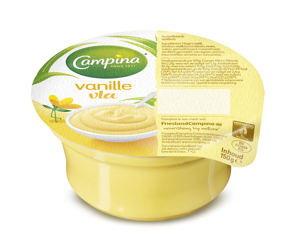 Campina Vanillevla beker 150ml