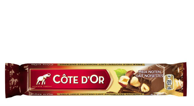 Cote D'or Reep melk met hele hazelnoten 45gr