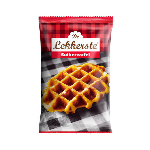 De Lekkerste Suikerwafel per stuk verpakt 90gr