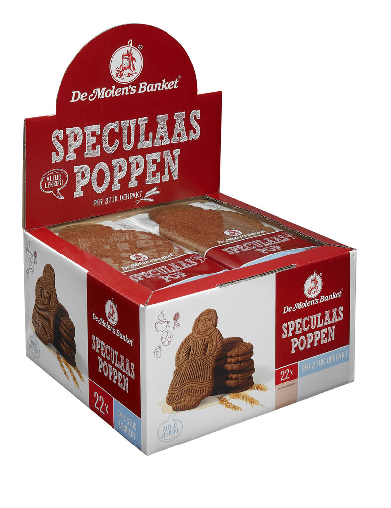 De Molen's Banket Speculaaspop per stuk verpakt 50gr