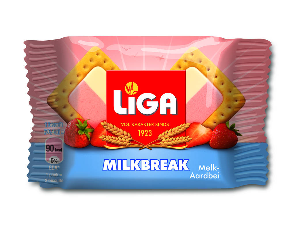 Liga Milkbreak melk aardbei 40,5gr