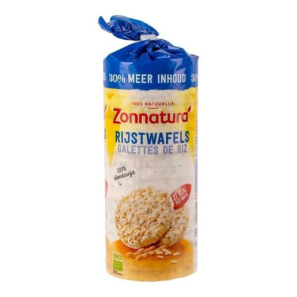 Zonnatura Rijstwafels naturel bio 6x130gr