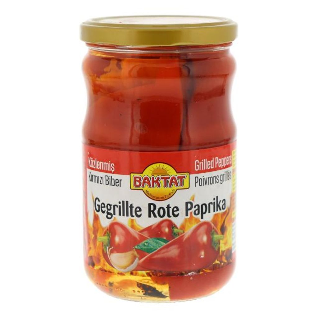 Baktat Gegrilde rode paprika 650gr