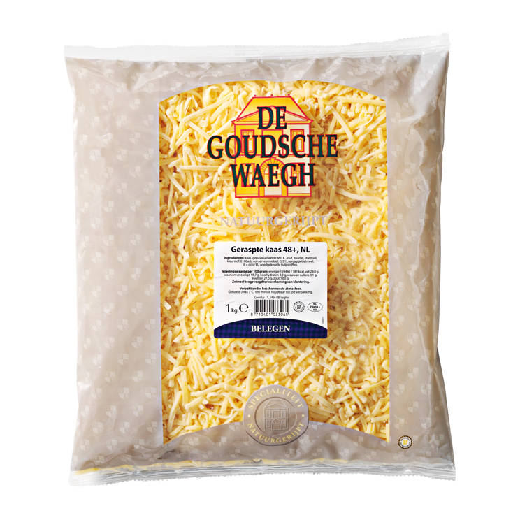 De Goudsche Waegh Kaas geraspt belegen 1kg