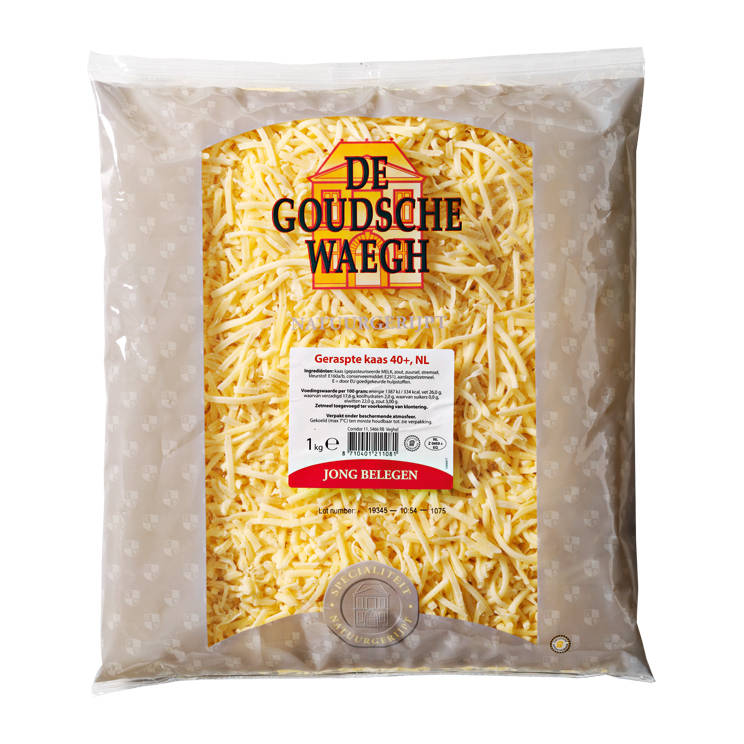 De Goudsche Waegh Kaas geraspt jong belegen 1kg