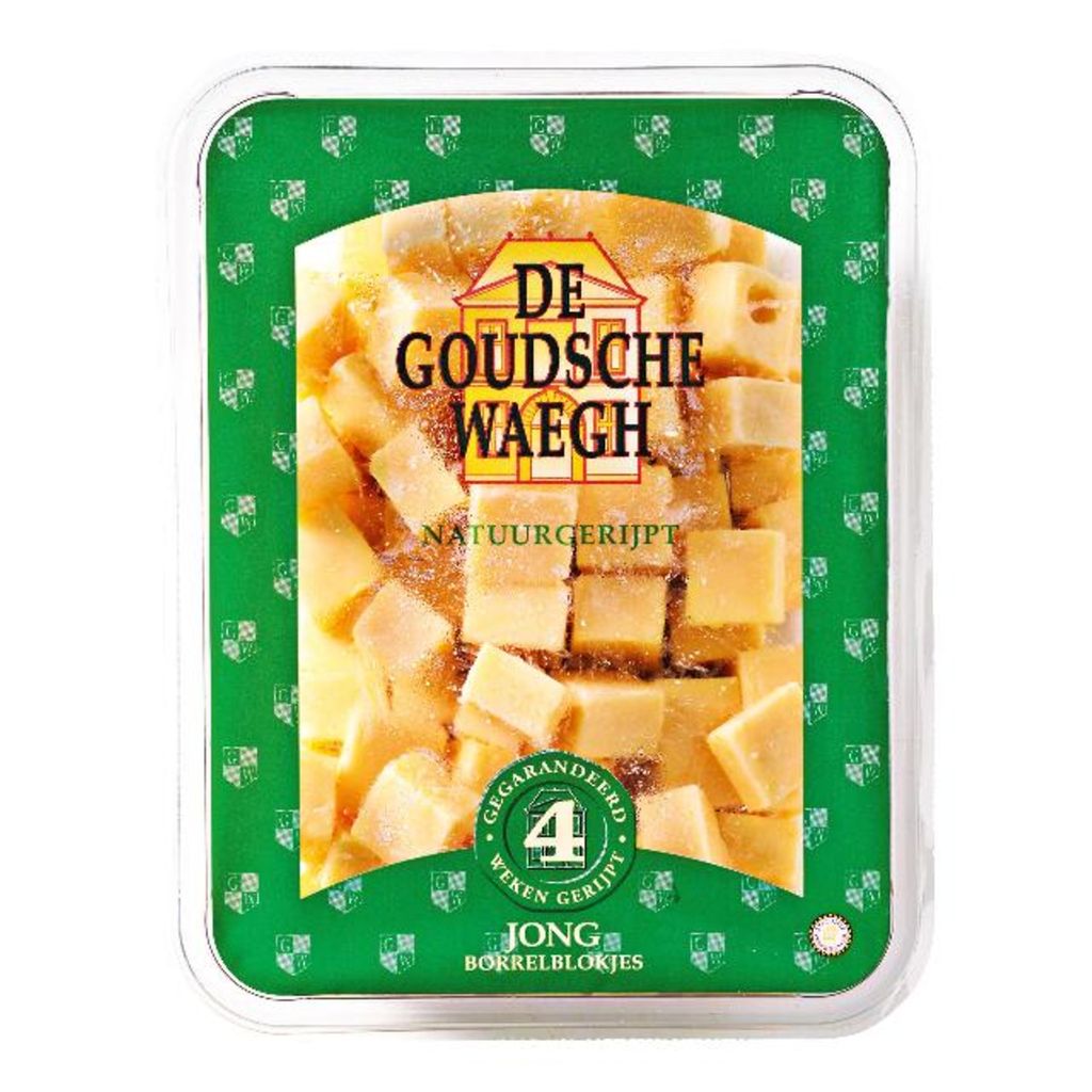 De Goudsche Waegh Kaasblokjes jong 10gr