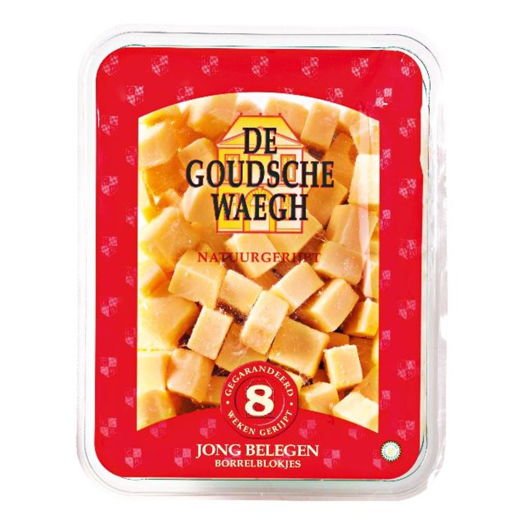 De Goudsche Waegh Kaasblokjes jong belegen 10gr
