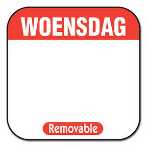 Depa Label dag woensdag afneembaar 25x25mm
