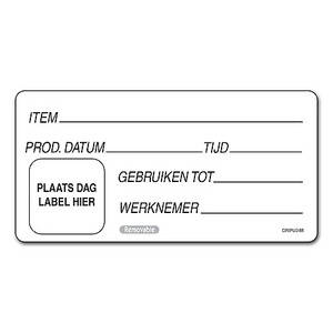 Depa Label productie afneembaar