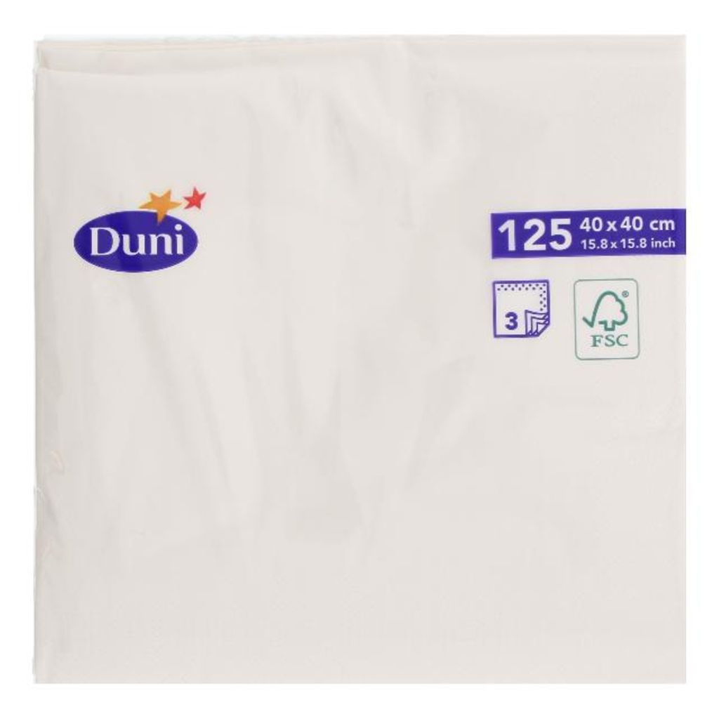 Duni Servetten 3-laags wit 40x40cm