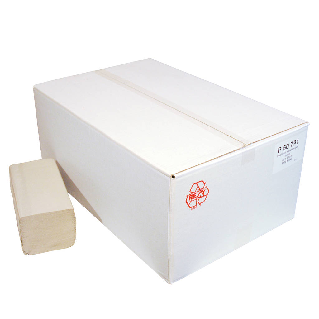 Euro Products Handdoeken Z-vouw 1-laags naturel 25x23cm