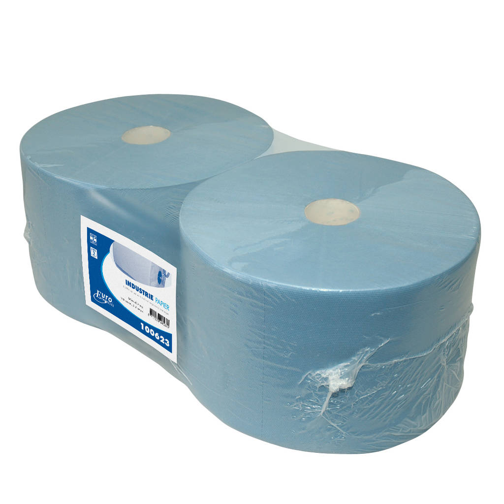 Euro Products Poetspapier blauw 3-laags 1000vel 380m