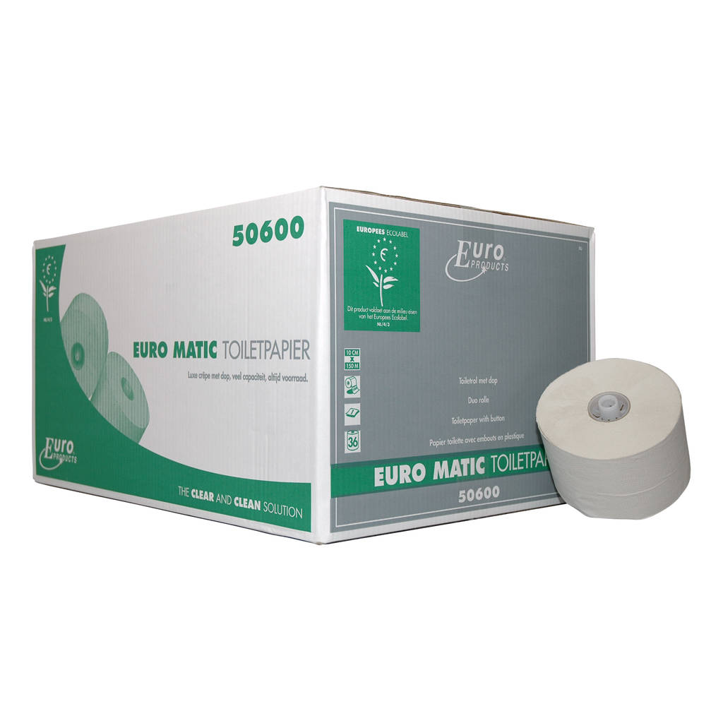 Euro Products Toiletpapier + dop luxe crepe 1-laags 150m