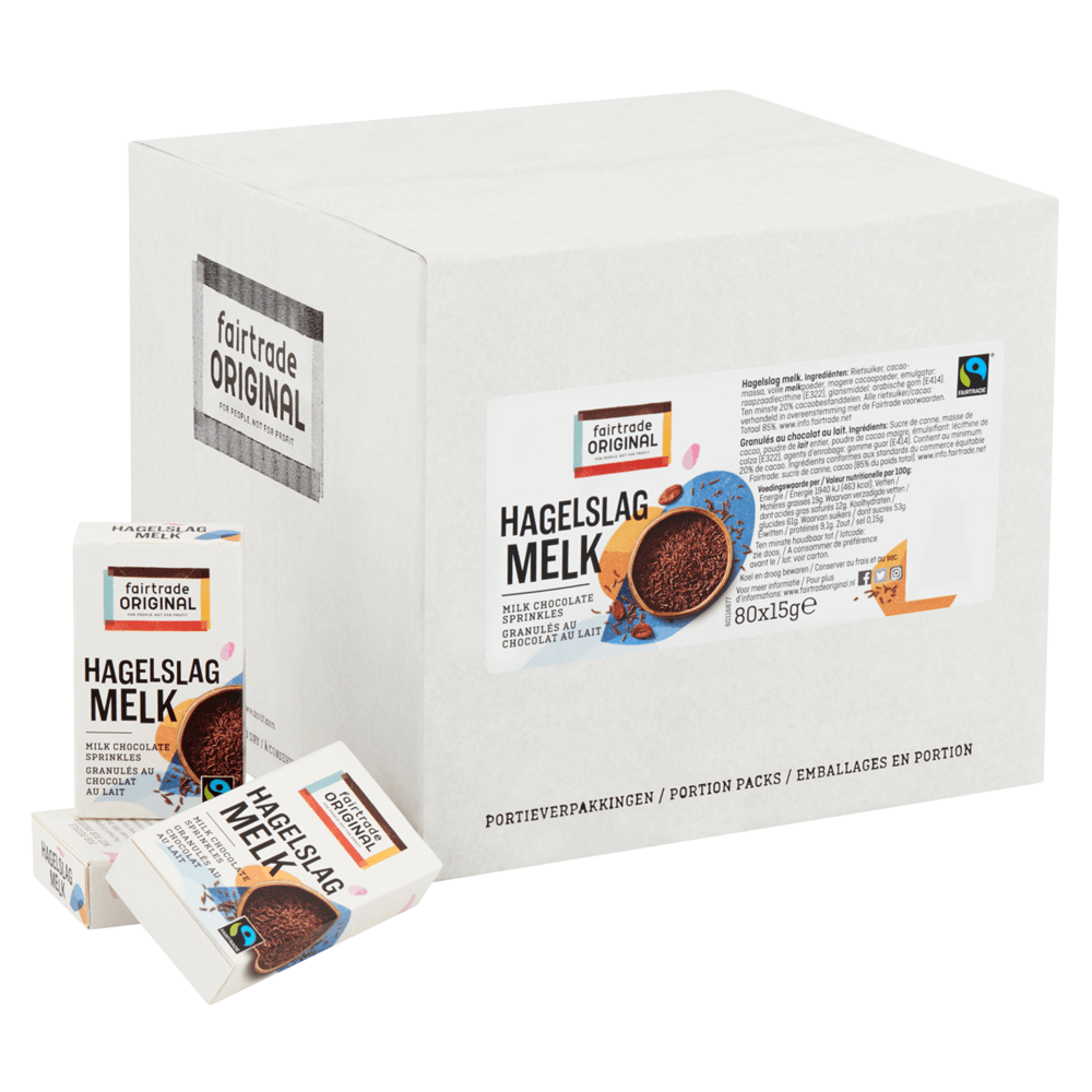 Fair Trade Original Hagelslag melk 15gr