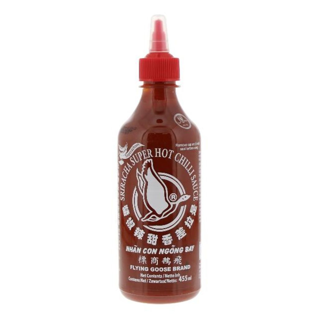 Flying Goose Sriracha chilisaus extra pikant met gember 455ml