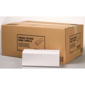 Handdoeken Zigzag recycled wit 2-laags 23x24,8cm