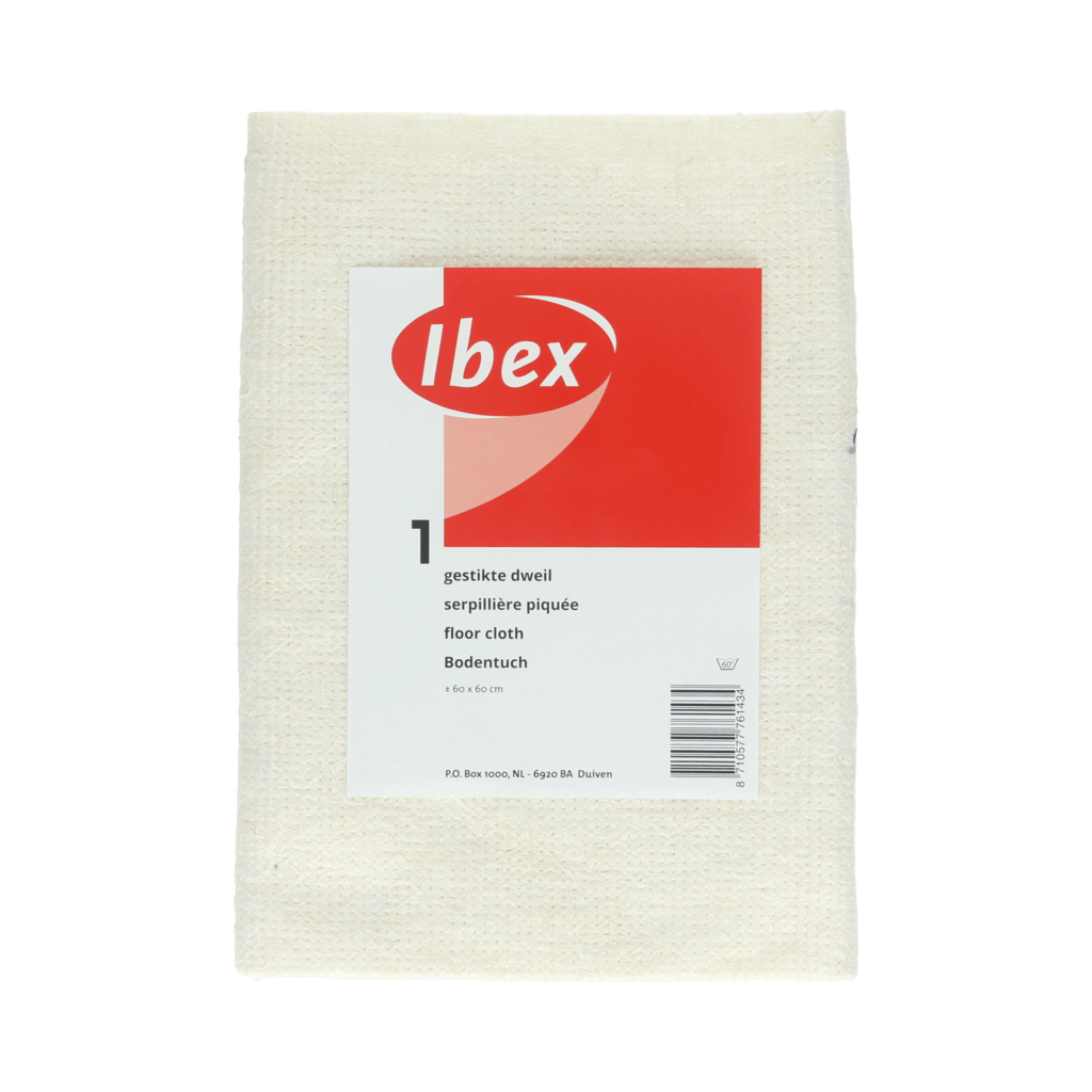 Ibex Gestikte dweil wit 60x60cm