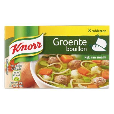 Knorr Bouillontablet groenten 80gr