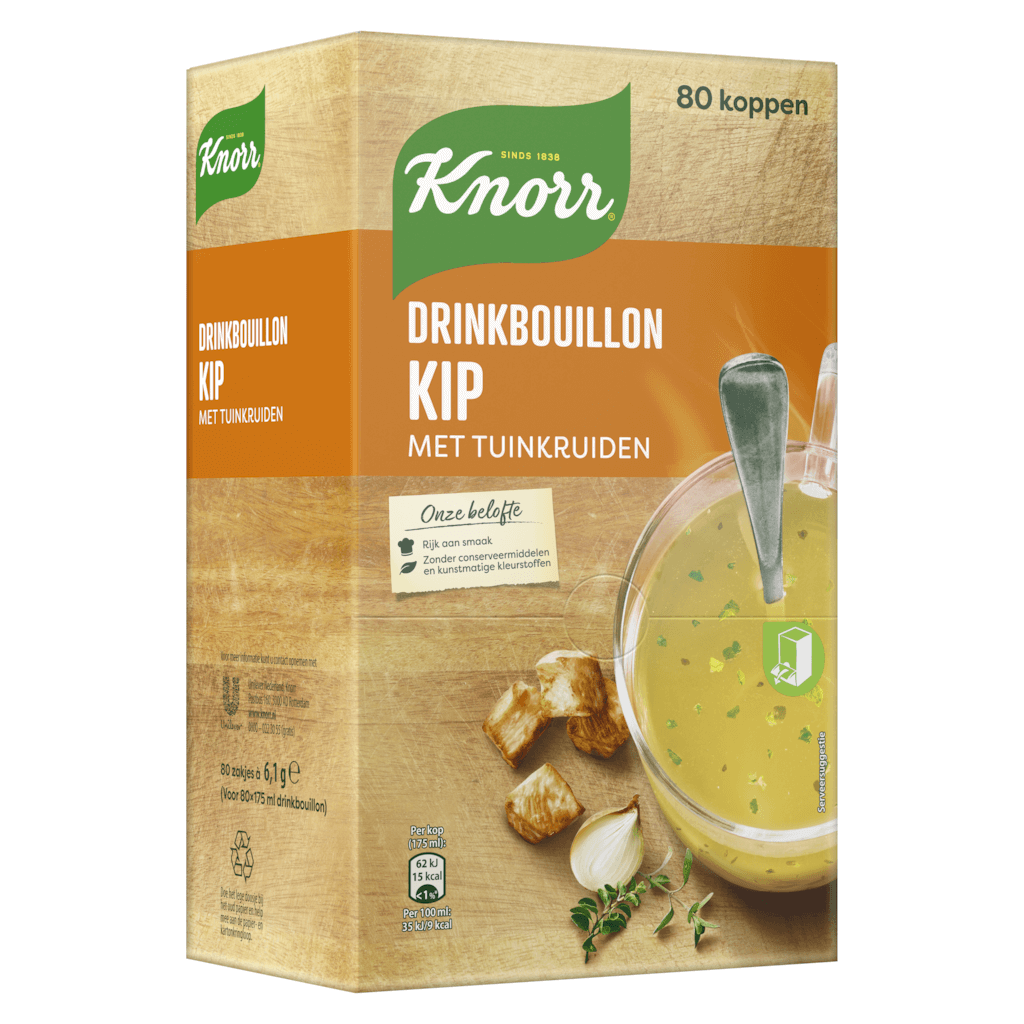 Knorr Drinkbouillon kip met tuinkruiden