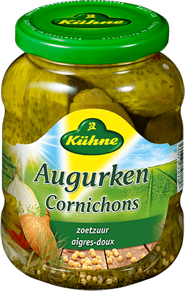 Kuhne Augurken fijn zoetzuur 370ml