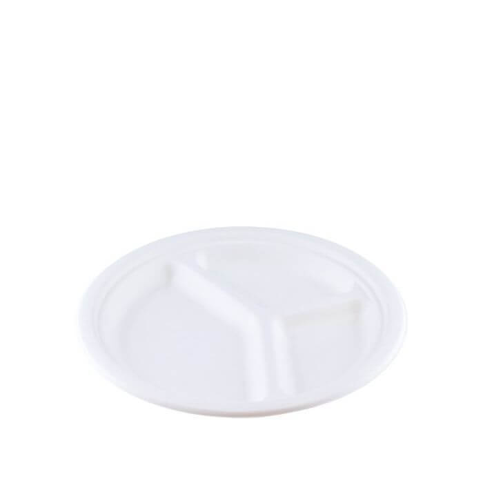Natureko Bord 3-vaks suikerriet 26cm