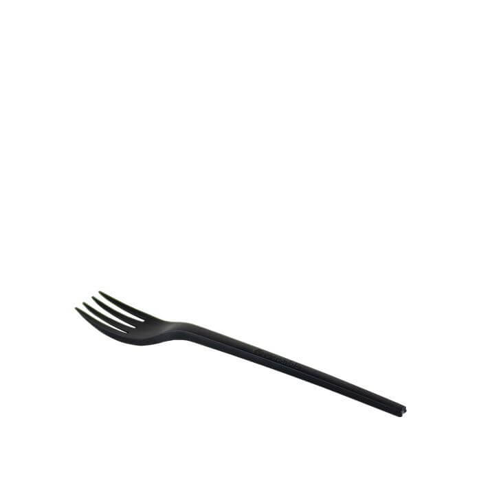Natureko Tafelvork zwart reusable CPLA 16,8cm