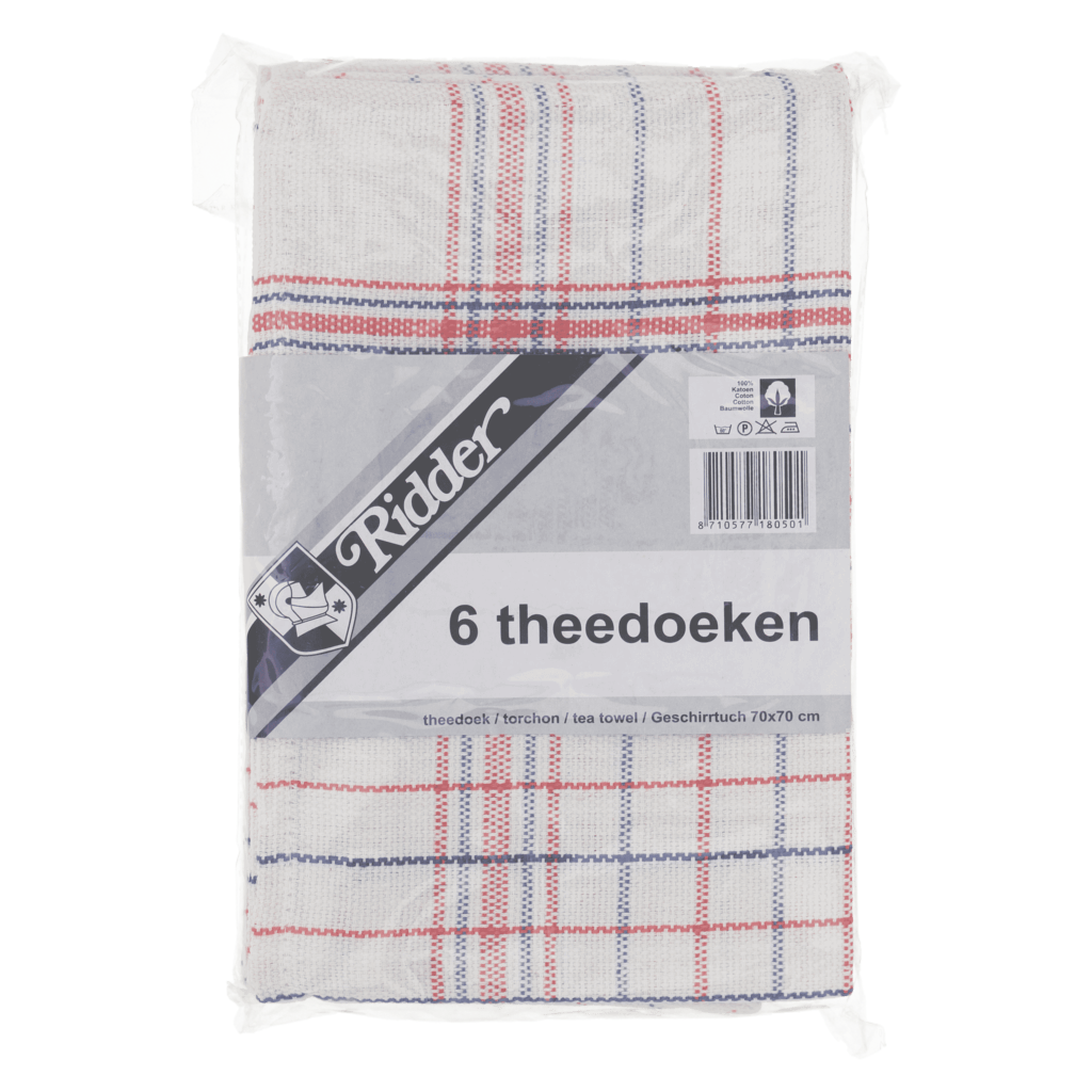 Ridder Theedoek hollands ruit 70x70cm