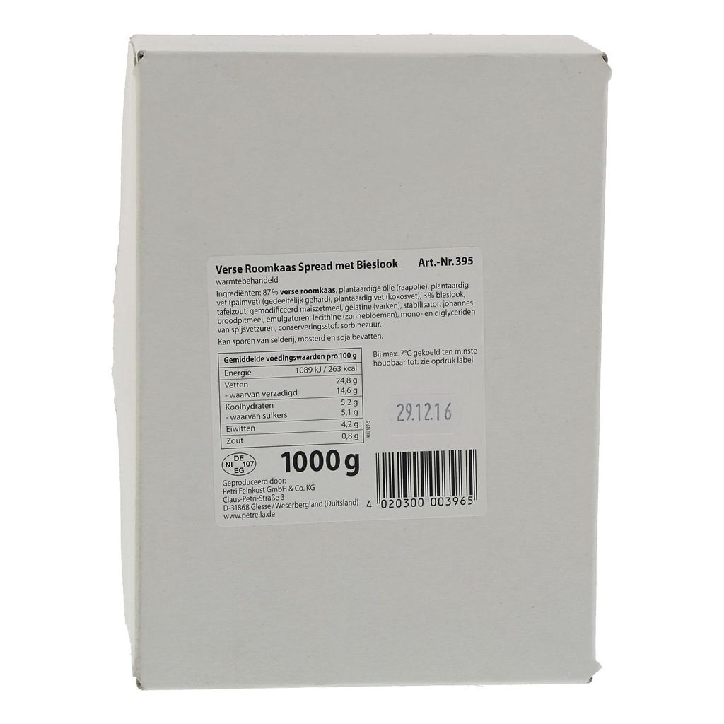 Roomkaas kruiden bieslook 1kg