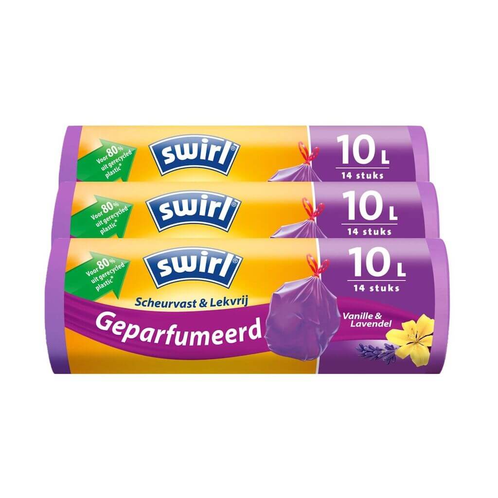 SWIRL Pedaalemmerzak geparfumeerd 3x14st.trekband 10lt