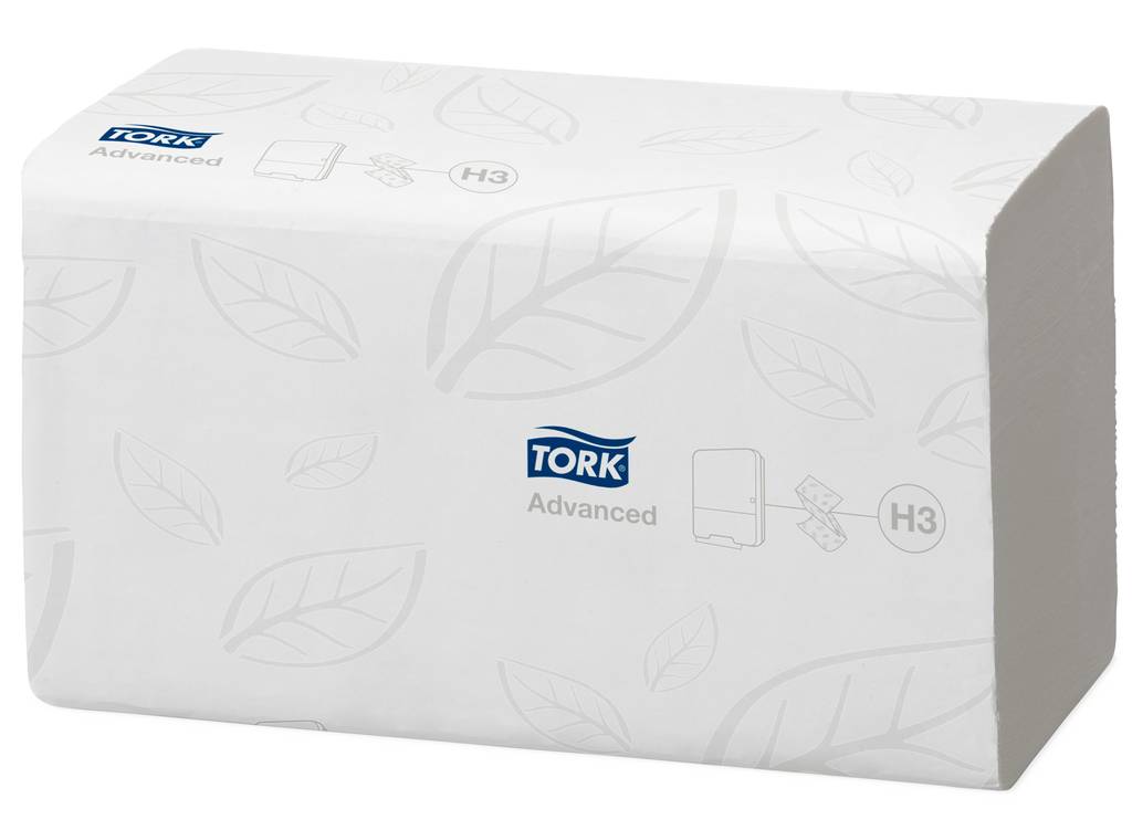 Tork Advanced handdoeken Zigzag wit 2-laags 23x25cm