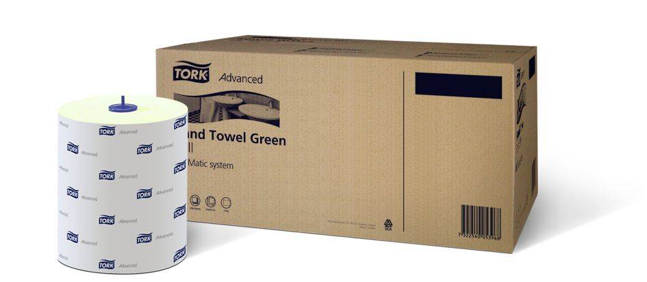 Tork Advanced handdoekrol groen 612 vel 150x21cm