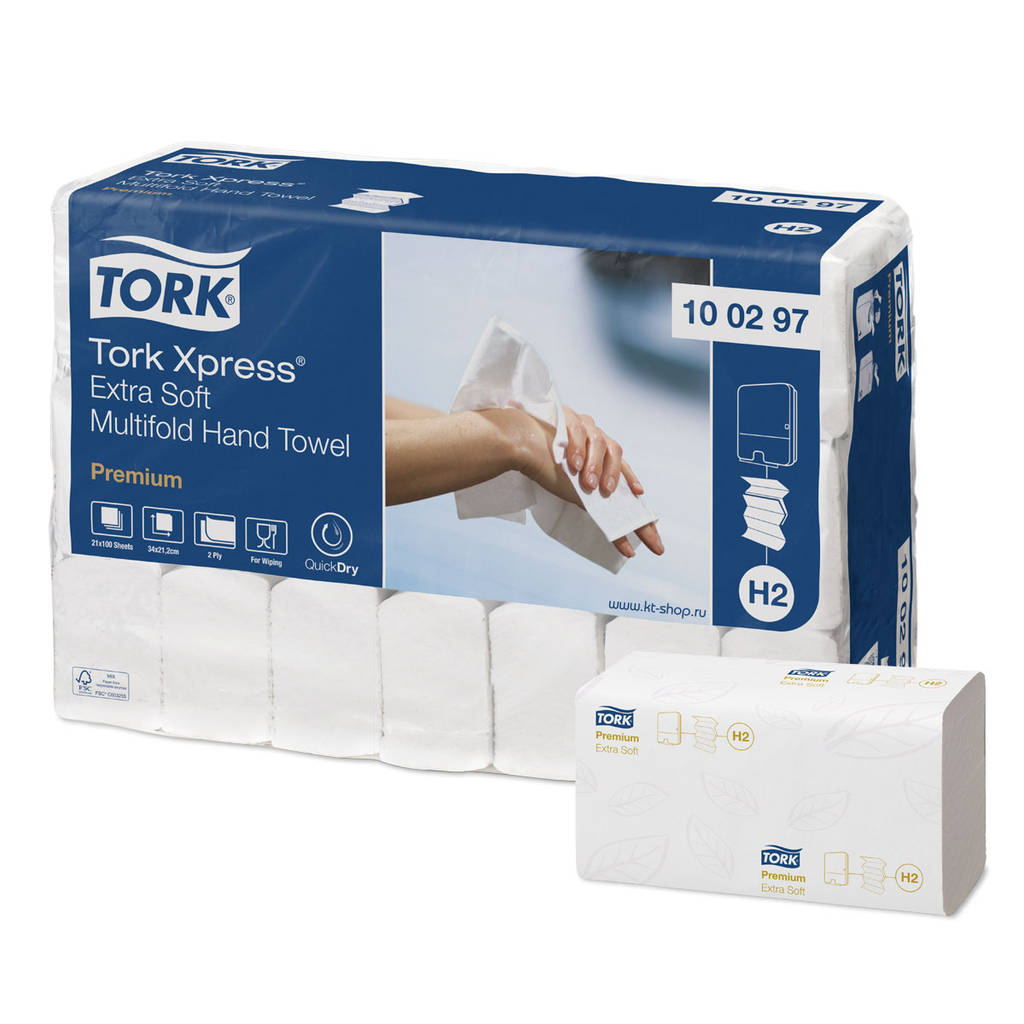 Tork Handdoek Xpress comfort wit 2-laags 34x21cm