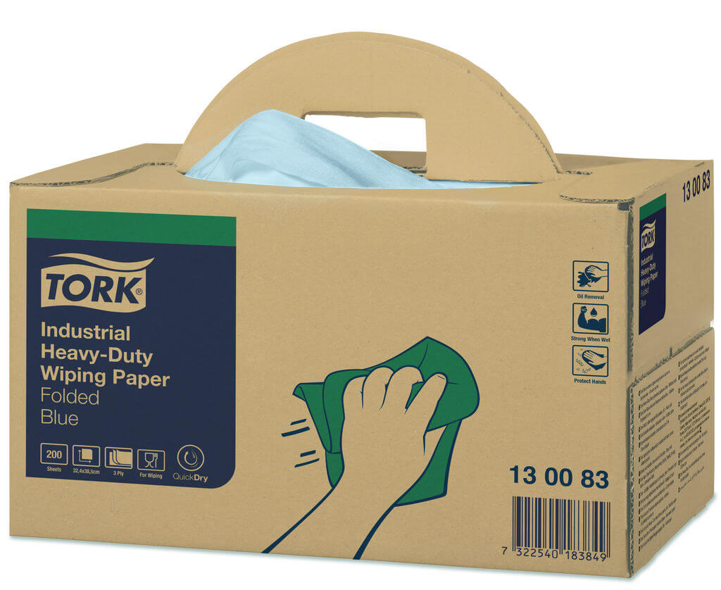 Tork Industrieel poetspapier blauw 3-laags