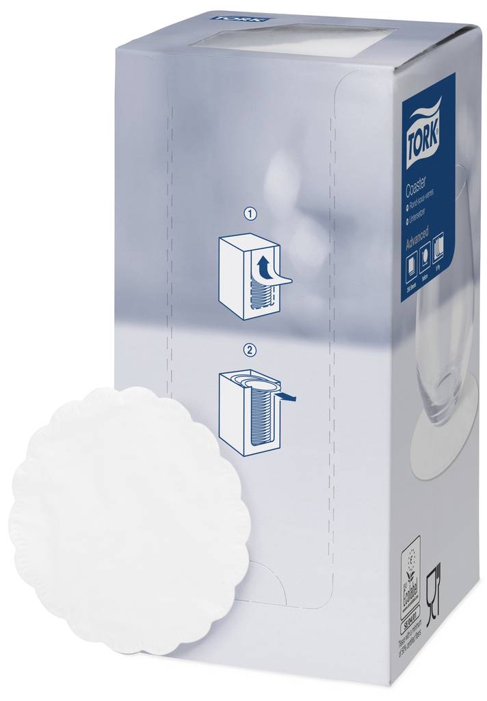 Tork Onderzetter wit 8-laags 9cm