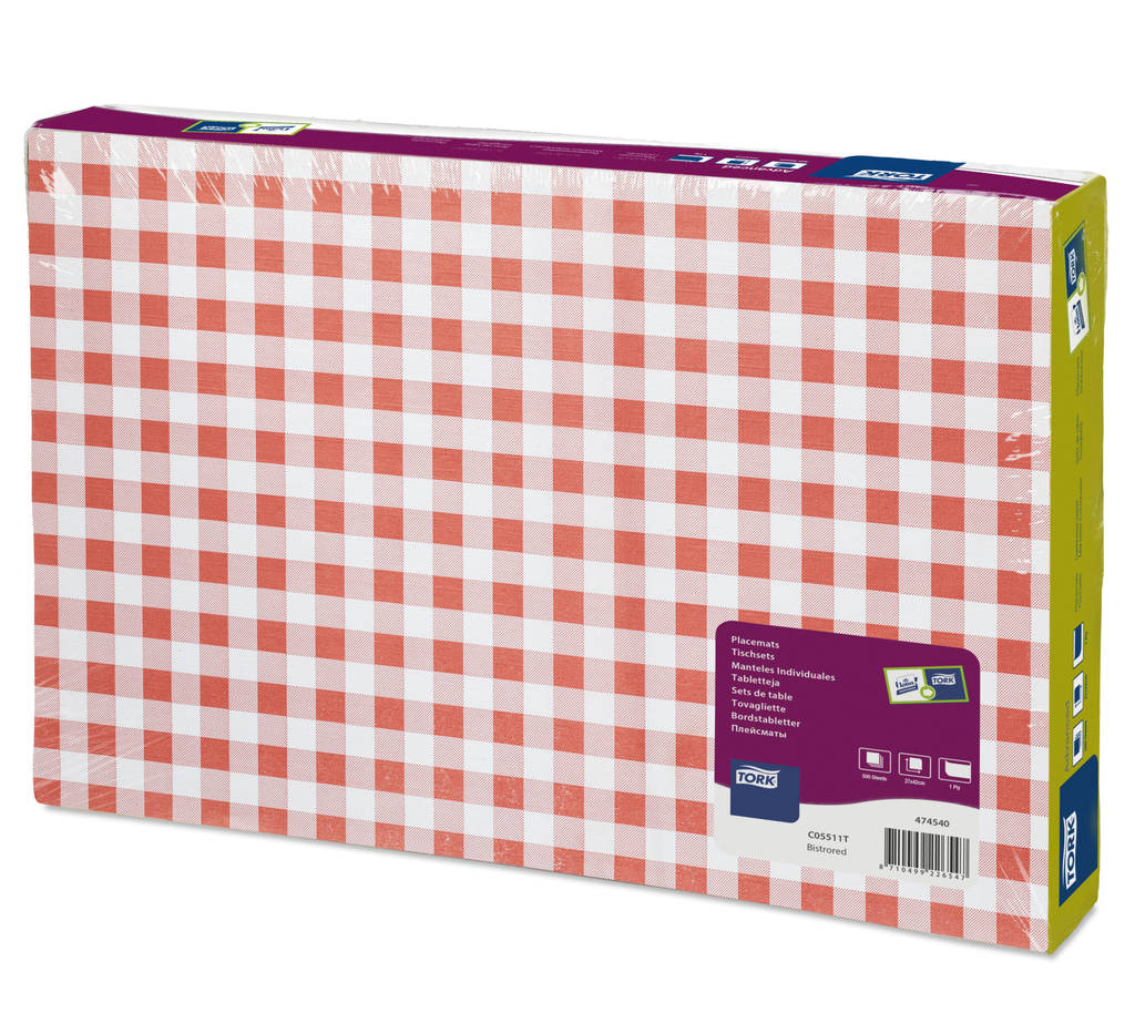 Tork Placemat bistro rood 27x42cm