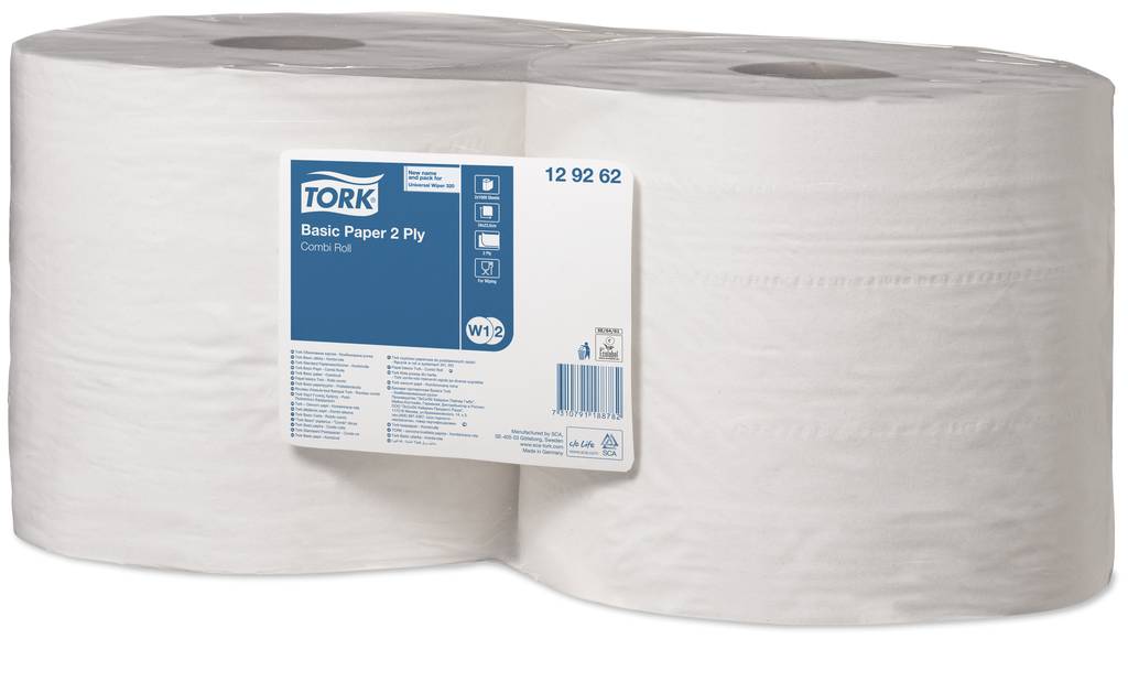 Tork Poetspapier basis combi wit 2-laags 1000 vel 340m