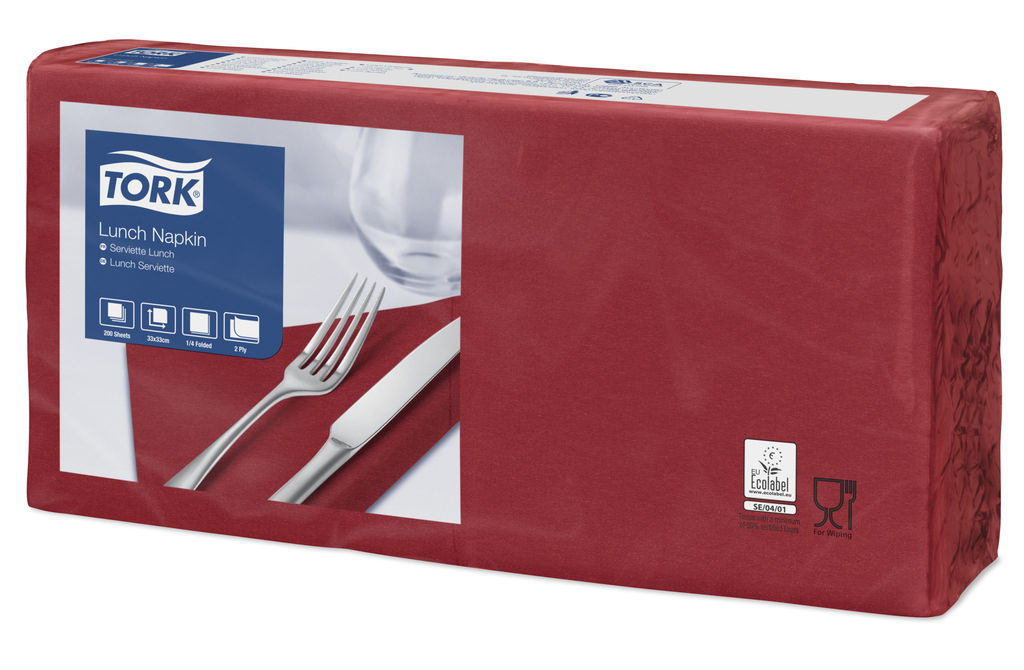 Tork Servetten burgundy 2-laags 33x33cm