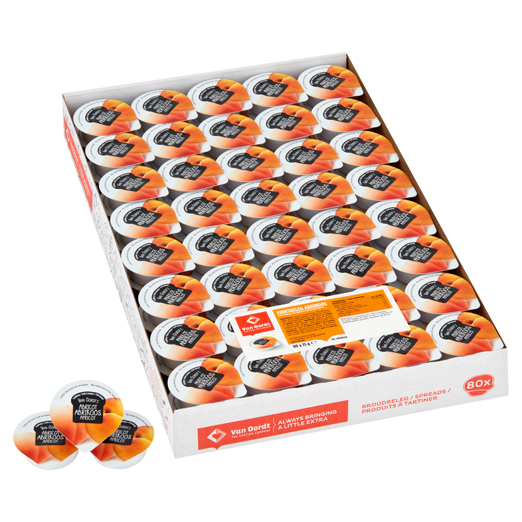 Van Oordt Jam abrikoos cups 15gr