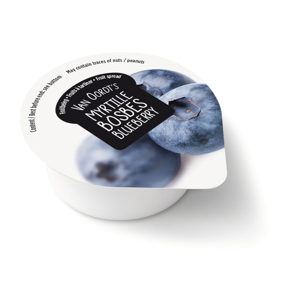 Van Oordt Jam bosbessen cups 15gr
