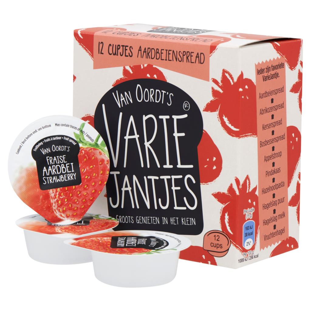 Van Oordt VarieJantjes aardbeienjam cup 15gr
