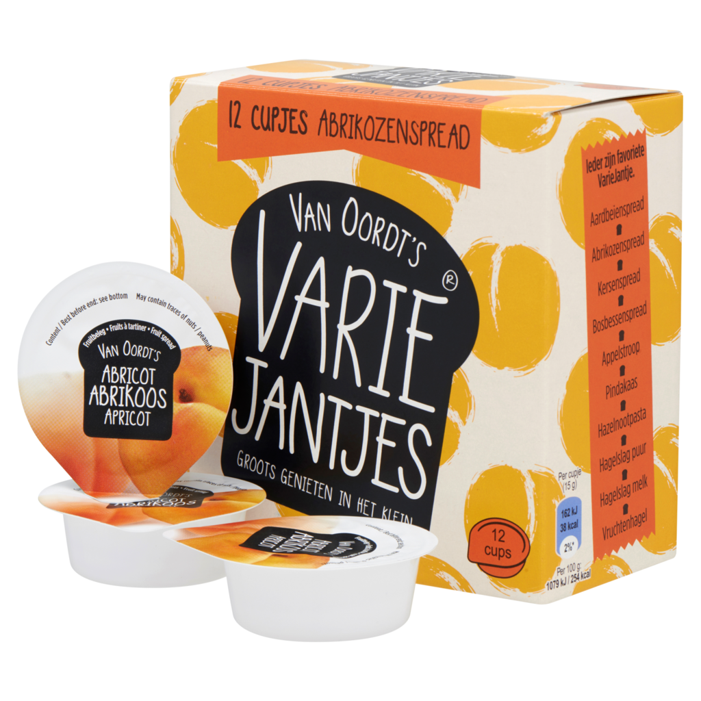 Van Oordt VarieJantjes abrikozenjam cup 15gr