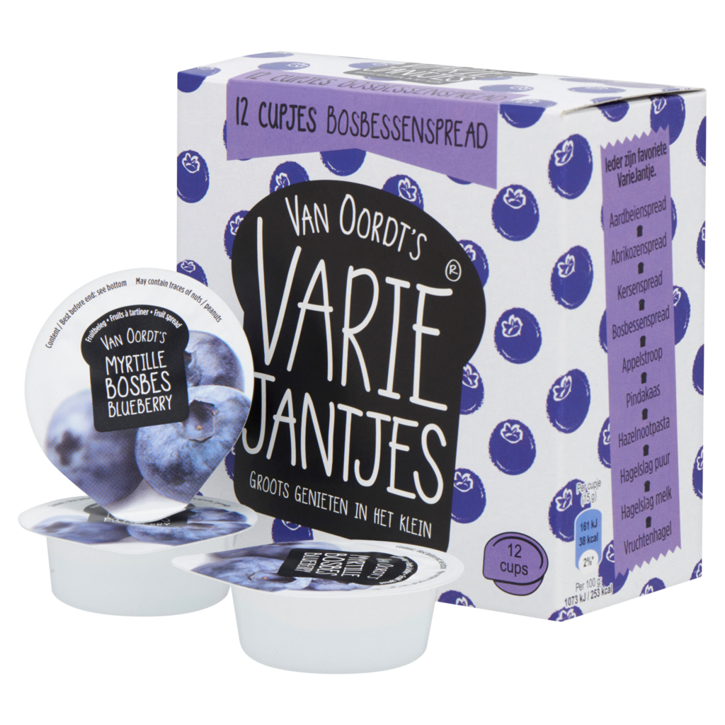 Van Oordt VarieJantjes bosbessenjam cup 15gr