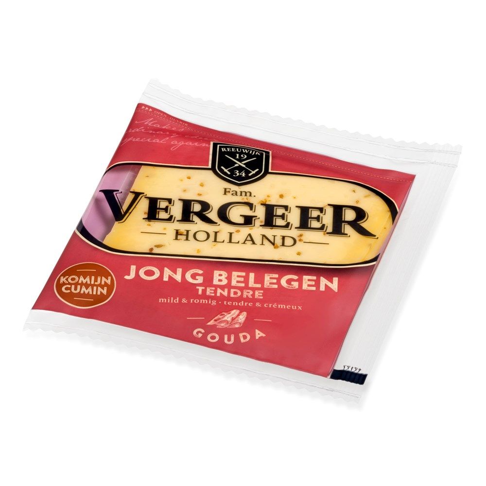 Vergeer Kaas komijn jong belegen 2 plaks 30gr