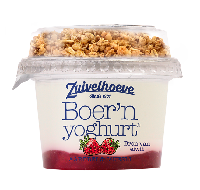 Zuivelhoeve Boerenyoghurt aardbei 170ml