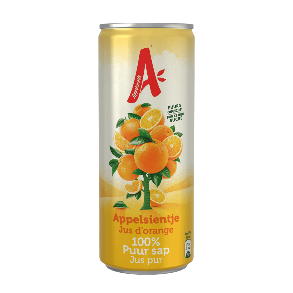 Appelsientje Sinaasappelsap blik 25cl