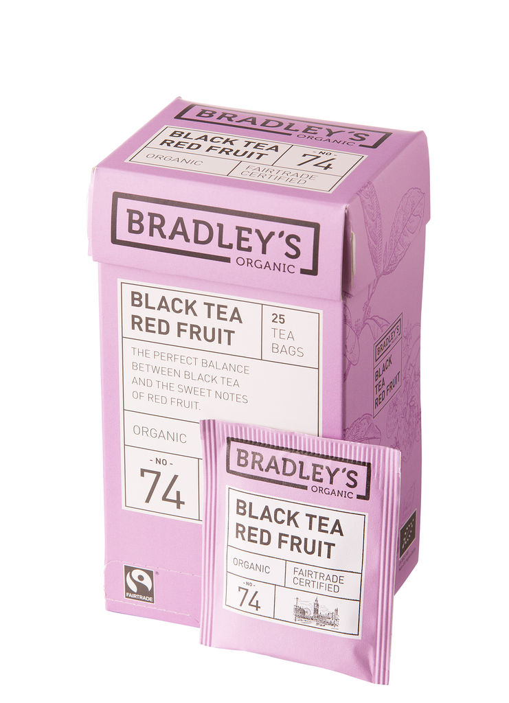 Bradley's Black tea, red fruit, fairtrade + bio 2gr