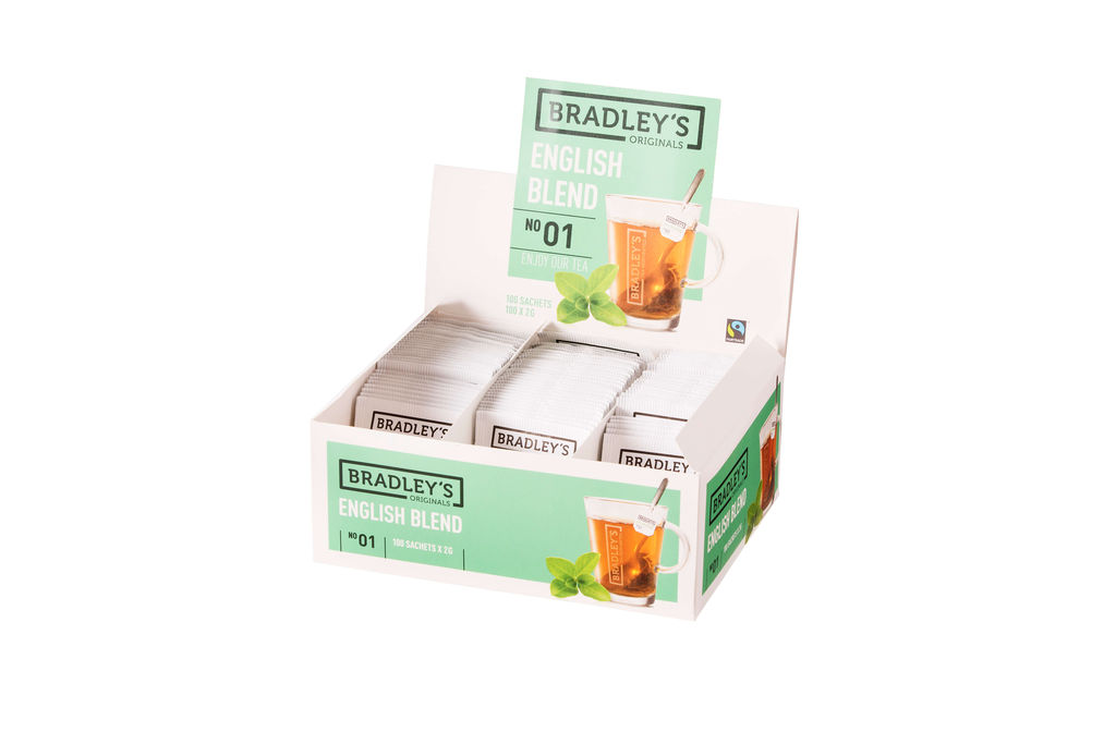 Bradley's English blend cateringbox met envelop ft 2gr