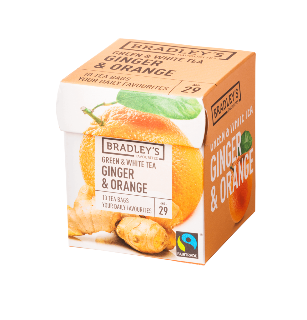 Bradley's Favourites green&white tea ginger&orange ft
